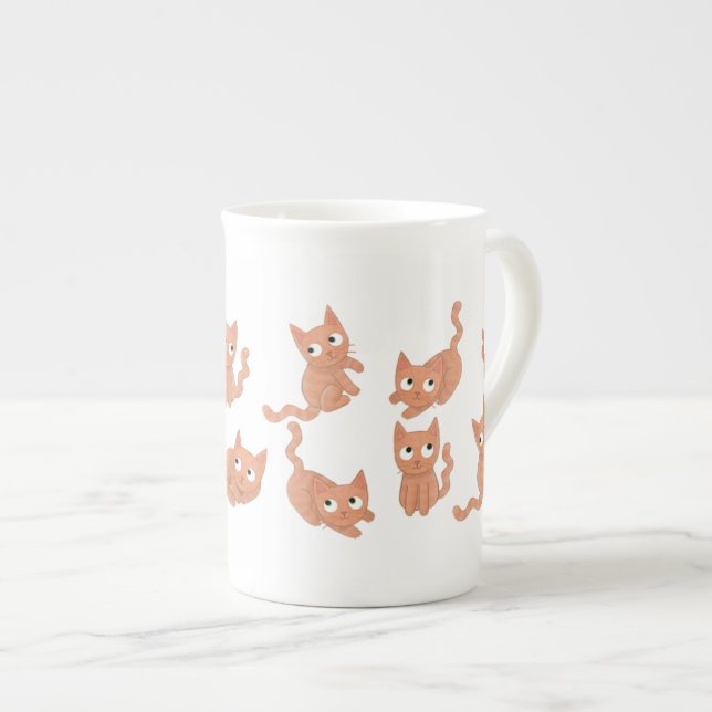 Katzenkatze der China Tasse (Vorderseite Rechts)