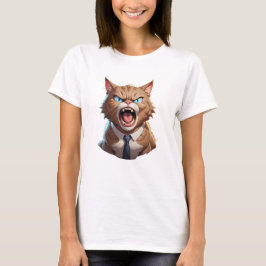 Katzenkatze des grauen Chefs niedliche lustige wüt T-Shirt