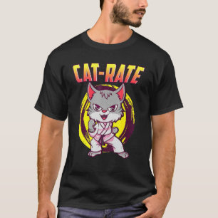 Katzenkatze für Katzen und Karate T-Shirt