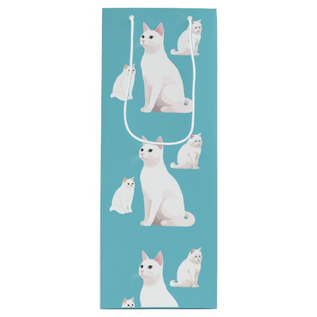 Katzenkatze Geschenktüte Für Weinflaschen (Vorderseite)