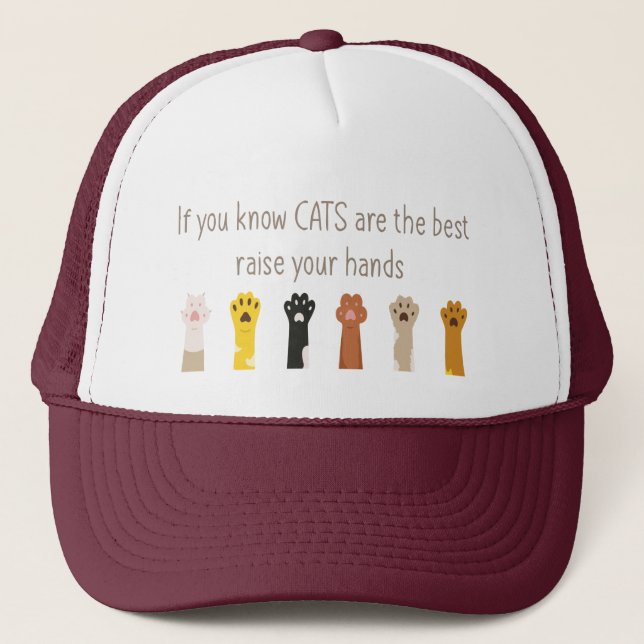 Katzenkatze Know Katzen sind die besten Truckerkappe (Vorderseite)