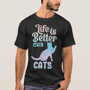 Katzenkatze Niedliches Leben ist besser mit Katzen T-Shirt