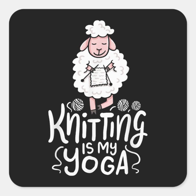 Katzenkatze Shirt Knittern Lover Katzenkatze Lover Quadratischer Aufkleber (Vorderseite)