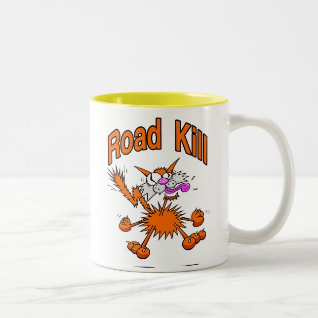 Katzenkatze Zweifarbige Tasse (Rechts)