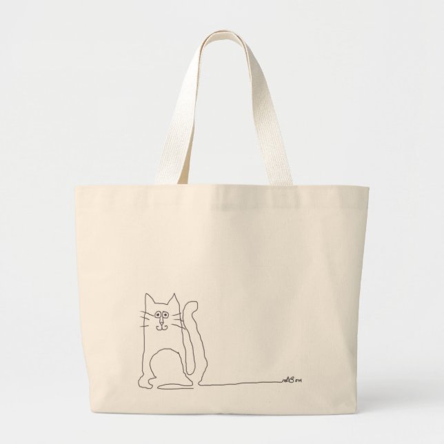 Katzenkatzengeschäfte Jumbo Stoffbeutel (Vorne)