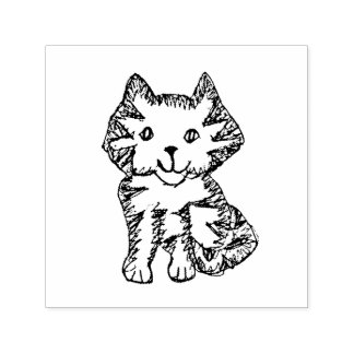 Katzenkautschuk-Briefmarke Permastempel