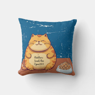 Katzenkissen, 16" x 16" Orangefarbene Katze Kissen