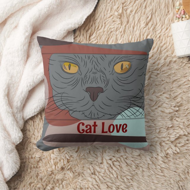Katzenkissen für die Liebe Kissen (Decke)