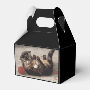 Katzenklatsche, eine Katze, die Galle aus dem Garn Geschenkschachtel