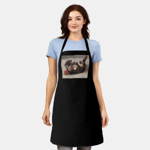 Katzenklatsche, eine Katze, die Galle aus dem Garn Schürze