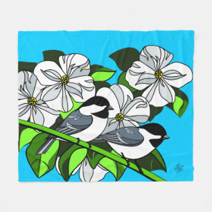 Katzenklatschen und Dogwood Fleecedecke
