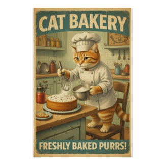 Katzenkoch Poster Wandkunst