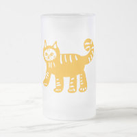 Katzenkollektion Glasierter 16 oz Glasierter Glasm