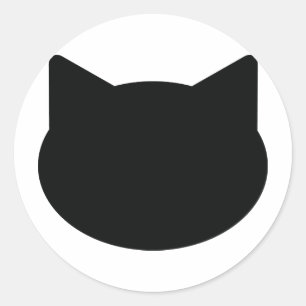 Katzenkonturnikone Runder Aufkleber