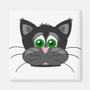 Katzenkopf Gesicht Animal Kitty Mammal Whiskers Magnet