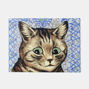 Katzenkopfzeichnung von Louis Wain Fußmatte