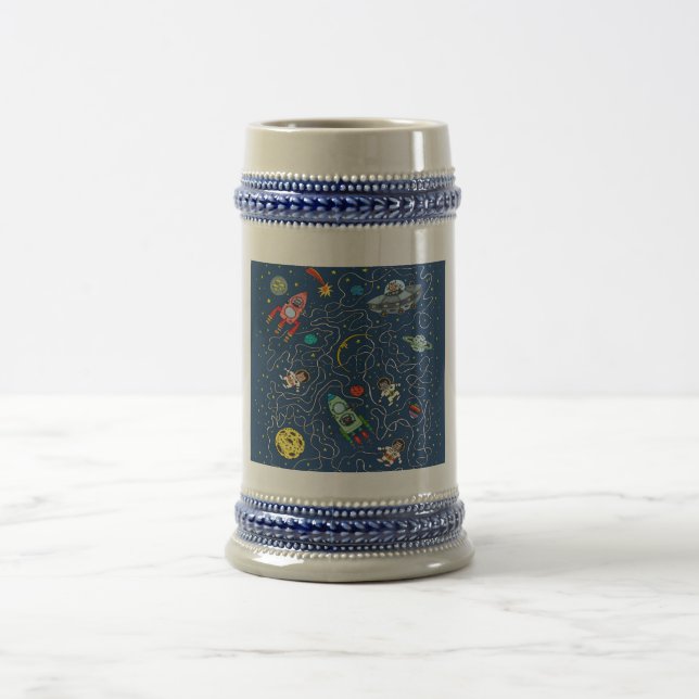 Katzenkosmos-Kosmonautenrakete Bierglas (Mittel)