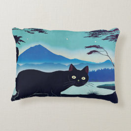 Katzenkraut und Herbstkatze Akzent Kissen