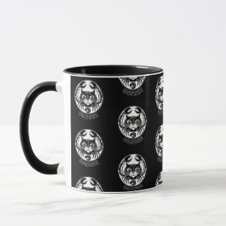 Katzenkrebs Zodiakschwarze Tasse, Astrologie, Katz Tasse