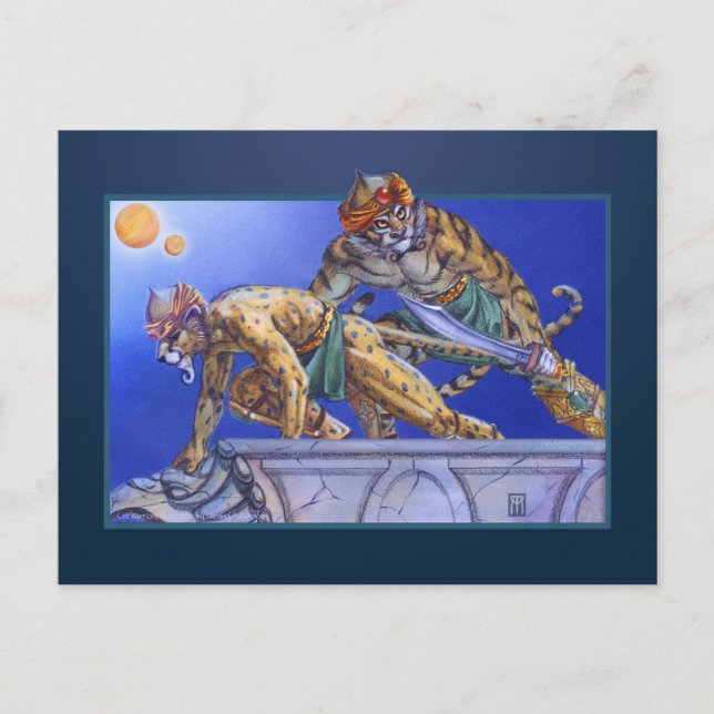 Katzenkrieger Postkarte (Vorderseite)