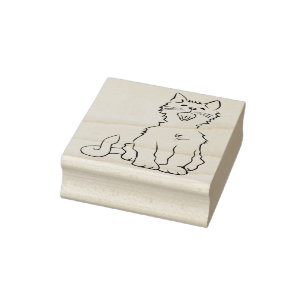 Katzenkunst-Briefmarke singen Gummistempel