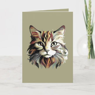 Katzenkunst-Design Grußkarte Karte