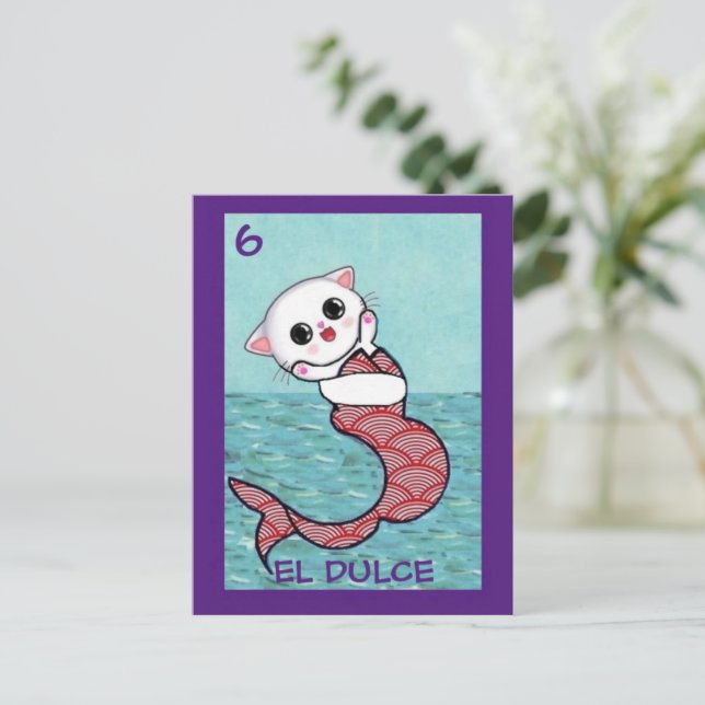 Katzenkunst, El Dulce, Postkarte (Stehend Vorderseite)