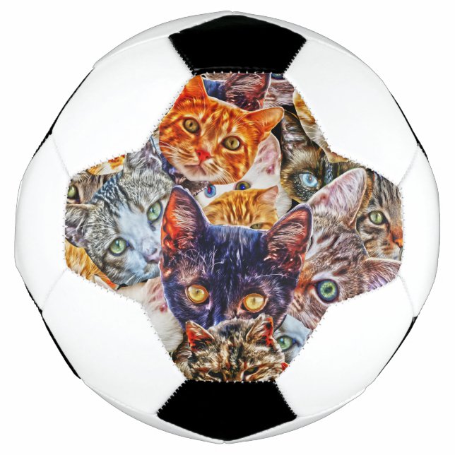 Katzenkunstmuster Fußball (Vorderseite)