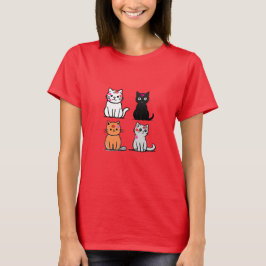 Katzenküsse - Süßes Katzen-Lippenstift-Design T-Shirt