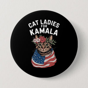 Katzenladies für Kamala Cat Lady Harris Wahl Button