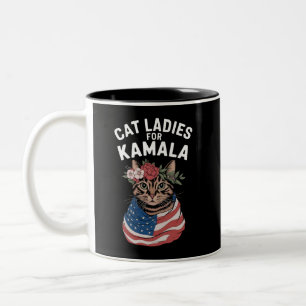 Katzenladies für Kamala Cat Lady Harris Wahl Zweifarbige Tasse