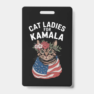 Katzenladies für Kamala Katzenlady Harris Wahl Ausweis