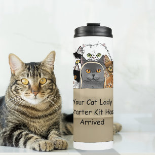 Katzenlady-Anfängerset Thermosbecher