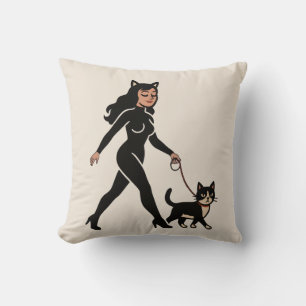 Katzenlady Cutie Smoking Cat Katzen-Mama Grafik Kissen