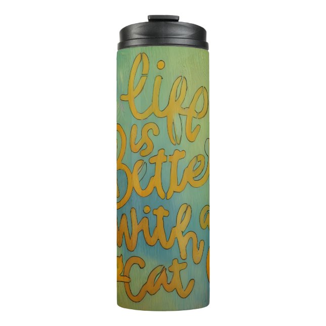 Katzenleben Thermosbecher (Vorderseite)