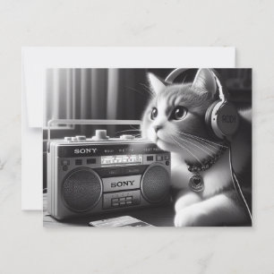 Katzenledermusik Postkarte