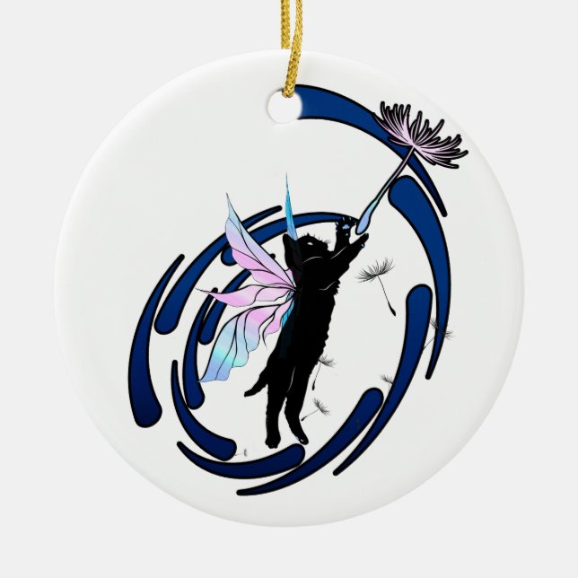 Katzenleuchter Keramik Ornament (Vorne)