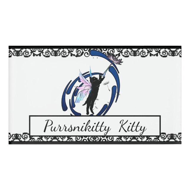 Katzenleuchter Namenschild (Vorderseite)