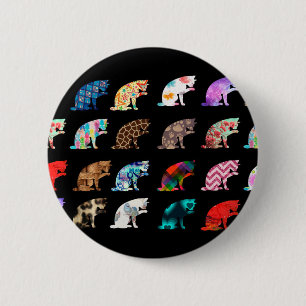Katzenlickmuster Button