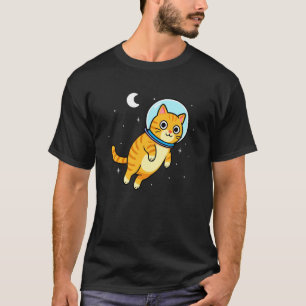 Katzenliebhaber Astronaut Weltraum Mond Mama Papa T-Shirt