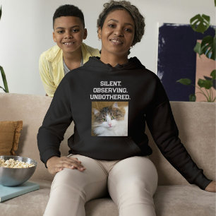 Katzenliebhaber Benutzerdefiniert Schwarz Weiß Tex Hoodie