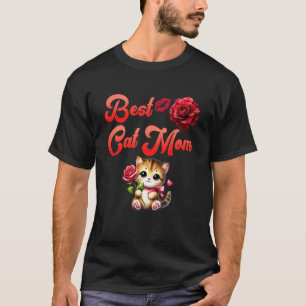 Katzenliebhaber BESTE KATZENMUTTER Rosen Gärtner L T-Shirt