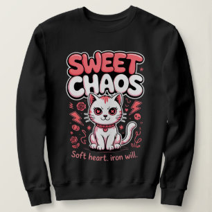 Katzenliebhaber-Bold-Geschenk – Sweet Chaos Design Sweatshirt