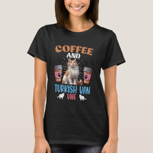 Katzenliebhaber COFFEE UND TÜRKISCHER VAN VIBE Tür T-Shirt