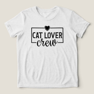 Katzenliebhaber-Crew Lustige Katze Tri-Blend Shirt