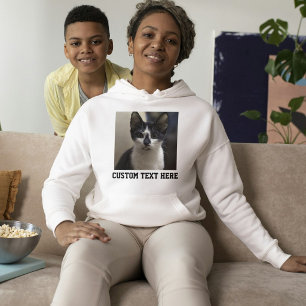 Katzenliebhaber Elegantes Haustier-Foto Schwarz-We Hoodie