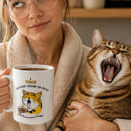 Katzenliebhaber-Funny-Coffee-Zitat-Tasse Kaffeetasse