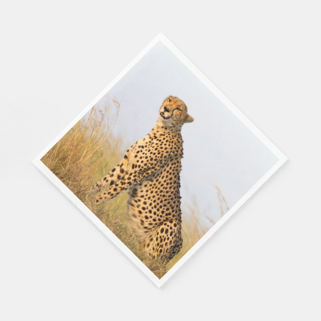 Katzenliebhaber Gepard Foto Serviette (Ecke)