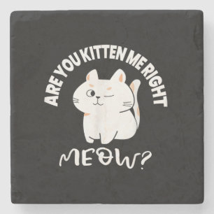 Katzenliebhaber-Geschenke Bin ich dir gerade rec Steinuntersetzer