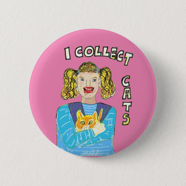 Katzenliebhaber Geschenksbesitzer neues Abzeichen  Button (Vorderseite)